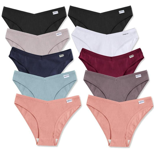 4 Pcs Ribbed Premium Panty (Assorted Color)