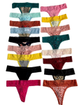 6 Pcs Lace Thong (Assorted Color)