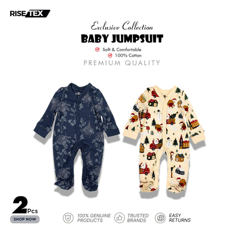 2 Pcs Baby Jumpsuit Full Body Baby Romper
